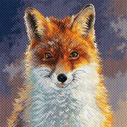 Collection D'art Printed AIDA Canvas for Cross Stitch Embroidery Gobelin (Foxy 1878)