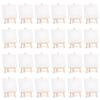 Tosnail 24 Pack 4" x 4" Mini Canvas and Easel Set, Small Art Easel Stand with Canvas Set, Tabletop Wooden Display Stand and Canvas Panels for Artist, Students, Adults, Kids Painting view 1