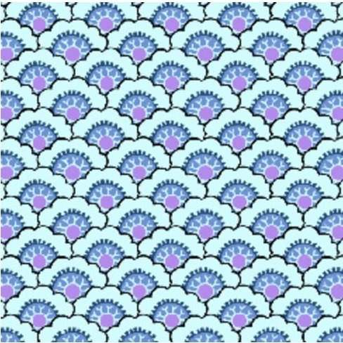 Quilting Treasures - Madelyn - Blue - Scallop - 29095-B - 016542354747