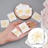 OLYCRAFT 9pcs Self Adhesive Golden Brass Stickers Metal Stickers Fireworks Pattern Sticker Resin Art Epoxy Sticker for Scrapbooking Phone & Water Bottle Decoration 1.6x1.6 inch view 2