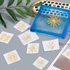 OLYCRAFT 9pcs Self Adhesive Golden Brass Stickers Metal Stickers Fireworks Pattern Sticker Resin Art Epoxy Sticker for Scrapbooking Phone & Water Bottle Decoration 1.6x1.6 inch view 3