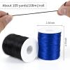 LEREATI 1.5mm Nylon Cord 328 Feet Satin Cord Nylon String for Bracelets, Bracelet Thread Bead String for Jewelry Making, Necklace, Chinese Knotting, Beading, DIY Crafts (Beige) view 3