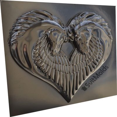 SvitMolds Mold DIY Panno Panel Bas-Relief Nice Horse's Heart Head Concrete Plaque Moulds Decor Wall D76