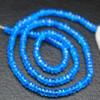 Neon Blue AAA Apatite Faceted Loose Rondelle Gemstone Craft Beads 14" 3mm view 1