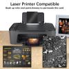 100 Sheets Black Shimmer Cardstock 8.5 x 11 Metallic Paper, Goefun 80lb Halloween Card Stock Letter Size Sheets for Invitations, Scrapbooking, Crafts, Graduations view 4