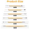 Jetmore 6 Pack Clay Tools Kit, Pottery Tools & Sculpting Tools, Polymer Modeling Clay Cutters Sculpture Set for Carving, Ceramics, Molding, DIY view 2
