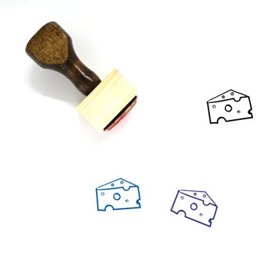 Cheese Wooden Rubber Stamp No. 164 (1" x 1")