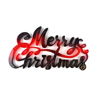Xnchhou Creative Merry Christmas Letters Ornaments Epoxy Resin Mold DIY Crafts Casting Tools Home Holiday New Year Decorations Pendant Silicone Art Mould 2022