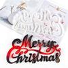Xnchhou Creative Merry Christmas Letters Ornaments Epoxy Resin Mold DIY Crafts Casting Tools Home Holiday New Year Decorations Pendant Silicone Art Mould 2022 view 3