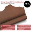ELW Crazy Horse Leather 5-6 OZ (2-2.4mm) | Bourbon Brown | Pre-Cut 10"x24" | Full Grain Cowhide Handmade Leather for DIY, Crafts, Sheaths, Sewing, Workshop view 2