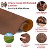 ELW Crazy Horse Leather 5-6 OZ (2-2.4mm) | Bourbon Brown | Pre-Cut 10"x24" | Full Grain Cowhide Handmade Leather for DIY, Crafts, Sheaths, Sewing, Workshop view 4