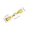 HARFINGTON 5pcs Cord End Cap 6.5mm ID Lobster Claw Clasp End Caps for DIY Bracelets Necklaces, Gold Tone view 2