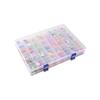 BangQiao 2 Pack Fixed 48 Grids Clear Plastic Divider Storage Box, Transparent Organizer Container Case for Bead, Button, Jewelry, Diamond, Craft, Small Parts, Sewing KitDIY Accessories view 1