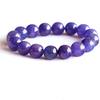 1 Strands Natural Purple Blue Tanzanite Stretch Finish Men's Bracelet Round Big Beads 13mm 05083 view 1