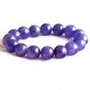 1 Strands Natural Purple Blue Tanzanite Stretch Finish Men's Bracelet Round Big Beads 13mm 05083 view 2