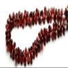 1 Strand Natural 8.5 inch Natural Gemstone Faceted Beads Drop Shape Briolettes Very Rare Red Garnet 6 to 7 MM view 1