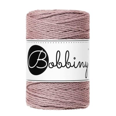 Bobbiny Baby 1.5mm 3 Ply Macrame Cord (Mauve) 108yds/330ft (100% Recycled Cotton)