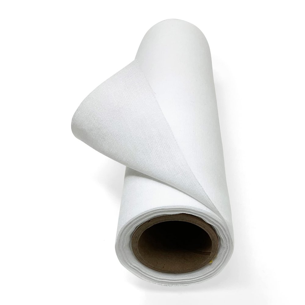 9" x 5 yd Fusible White 100% Cotton Woven Iron On Interfacing, for Crafting, Quilting, Sewing, Shirt Plackets, Dresses, Collars, Cuffs and Other DIY Projects by H.B.I. Products
