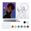 VOCHIC Painting Kit Pre Drawn Canvas for Painting for Adults Party Kits Paint and Sip Party Supplies 8x10 Canvas 8 Acrylic Colors,3 Brush,1 Pallet Chic Girl Art Set view 1