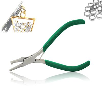 OdontoMed2011 Small Split Ring Plier - Dipped Handle 5 Inch Green Color PVC