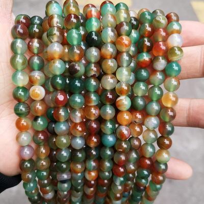 60pcs 6mm Peacock Agate Beads Natural Gemstone Beads Round Loose Beads for Jewelry Making