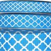 3yds Carolina Blue Copen White Quatrefoil 5/8" or 7/8" or 1.5" Grosgrain Ribbon (5/8") view 1