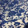 52" Floral Hand Lace Scalloped Fabric | Sold by The Yard (Royal Blue) view 3