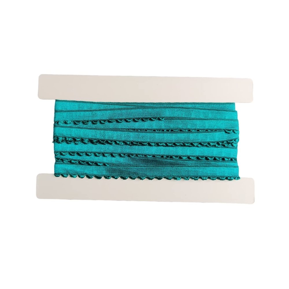 AUNHIRU 5 Yards Picot Edge Lingerie Elastic Stretch Sewing Plush Bra Elastic 7/16 Inch (Mallard)