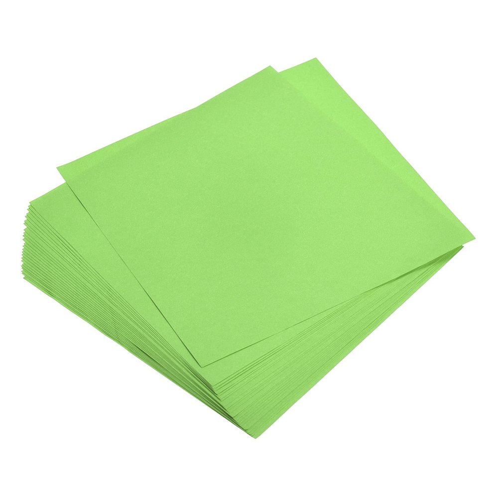 MECCANIXITY 100 Sheets Origami Paper Double Sided Grass Green 6x6 Inch Square Sheet for Art Craft Project, Beginners, Gifts Decor