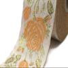 11 Yard Spool 1.96" Orange White Rose Flowers Jacquard Ribbon Trim Woven Border Floral Embroidery Lace Tape DIY Craft Accessories Embellishment 50089 view 4