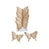Nature's Net 5" Ivory Gold Glittered Feather Swallowtail Butterfly Set of 12 Faux Butterfly Decoration Floral Picks Artificial Butterfly with Wire Cake Topper Scrapbooking Embellishment view 2