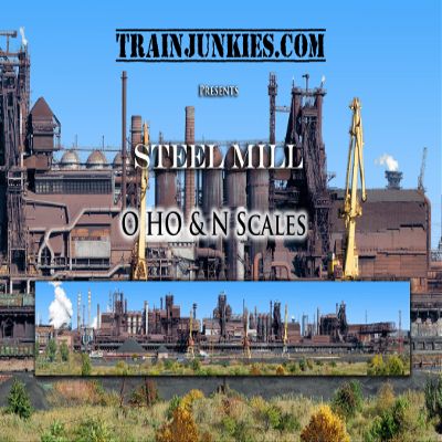 Steel Mill Model Railroad Backdrop (HO Scale)