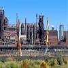 Steel Mill Model Railroad Backdrop (HO Scale) view 4