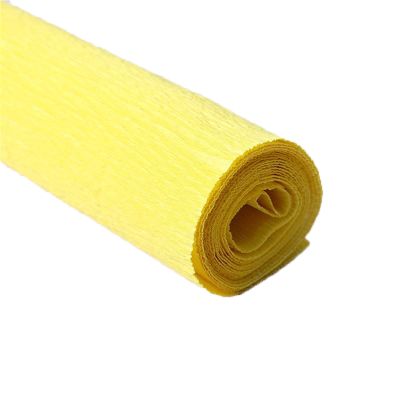 Colored Thick Crepe Paper Roll Origami Craft DIY Flowers Decoration Gift Wrapping Paper Craft Kindergarten Pupils DIY Making Material (Color : Yellow)