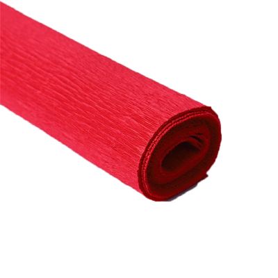 Colored Thick Crepe Paper Roll Origami Craft DIY Flowers Decoration Gift Wrapping Paper Craft Kindergarten Pupils DIY Making Material (Color : Big red)