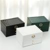 YQBUER Jewelry Box with Watch Pillow 3-Layer Large Capacity Jewelry Casket Jewelry Organizer Earring Holder Jewelry Storage Gifts (Color : Black) view 2