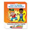ZOCO How to Handle Stress and Conflict Custom Coloring Books (250 Bulk Pack, with Crayons) Behavior Management Handout Educational Games, Puzzles, Activities for Kids view 1
