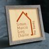 NEID Personalized 3D Picture Frame with LED, Family Name Home Deco Wood (Brown) view 1