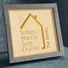 NEID Personalized 3D Picture Frame with LED, Family Name Home Deco Wood (Brown) view 2