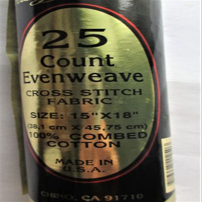 25 Count White Evenweave Cross Stitch Fabric 15" x 18"