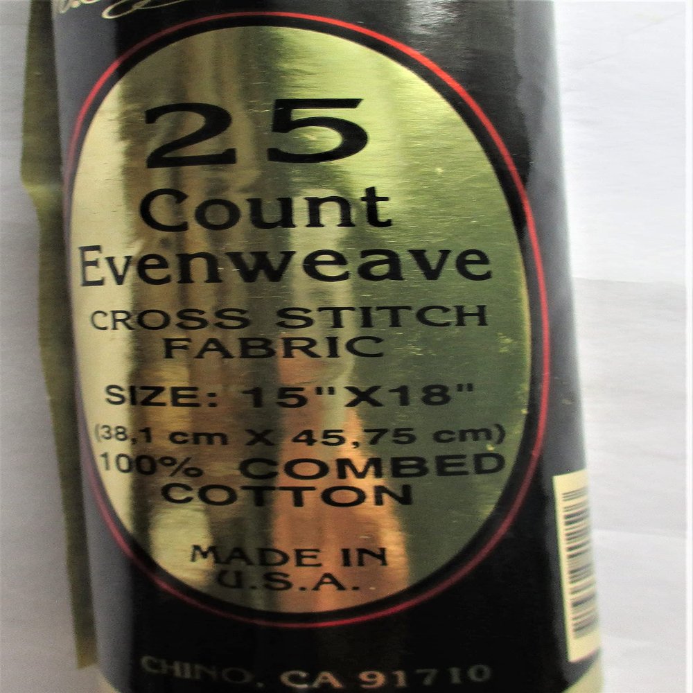 25 Count White Evenweave Cross Stitch Fabric 15" x 18"