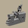 1/35 WWII Chinese Soldier Resin Figure Kit Miniature Resin Model Kit // Pq0-71 (unassembled and unpainted) (with Base) view 3