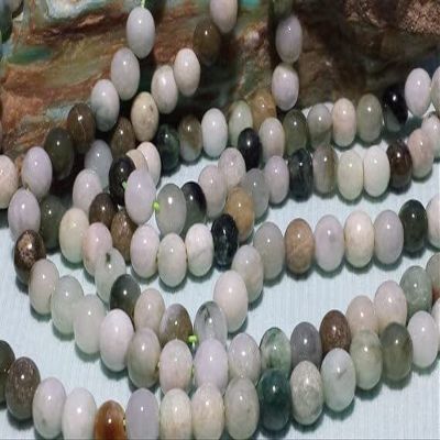 Assorted Agate Gemstone Smooth Round Large Hole Beads 9.5mm to 10.4mm 15 in. Full Strand, Loose Beads, Swirl Banded Cream, Gray, Green, Red