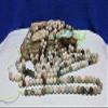Assorted Agate Gemstone Smooth Round Large Hole Beads 9.5mm to 10.4mm 15 in. Full Strand, Loose Beads, Swirl Banded Cream, Gray, Green, Red view 2