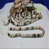 Assorted Agate Gemstone Smooth Round Large Hole Beads 9.5mm to 10.4mm 15 in. Full Strand, Loose Beads, Swirl Banded Cream, Gray, Green, Red view 3