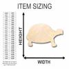 Unfinished Wood Tortoise Shape Animal Craft up to 46" DIY 20" / 1/8" view 2