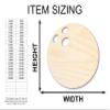 Unfinished Wood Bowling Ball Silhouette Craft up to 46" DIY 20" / 1/2" view 2