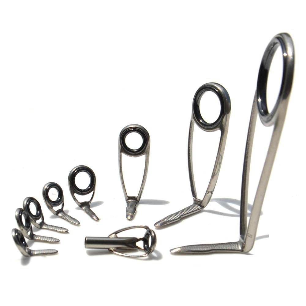 SeaGuide 9pcs Spinning Guide Set LS Ring Stainless Steel SXOHLSG20 SXOLSG-N5 SXULSTRod Building Component Repair Pole DIY Accessory (TopSize4TubeID1.7mm)
