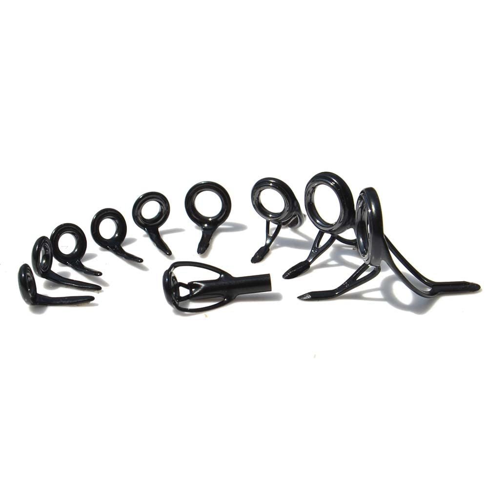 SeaGuide 10pcs Casting Guide Set LS Ring Black Stainless Steel BXBLSG10 BXMLSG BXULST Rod Building Component Repair DIY Accessory