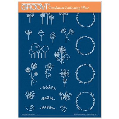Clarity Stamps Tina's Sunshine Doodles A5 Groovi Plate